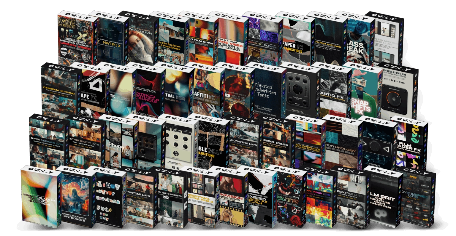 设计后期资产创意资源包 OverlayFX – The Master Bundle