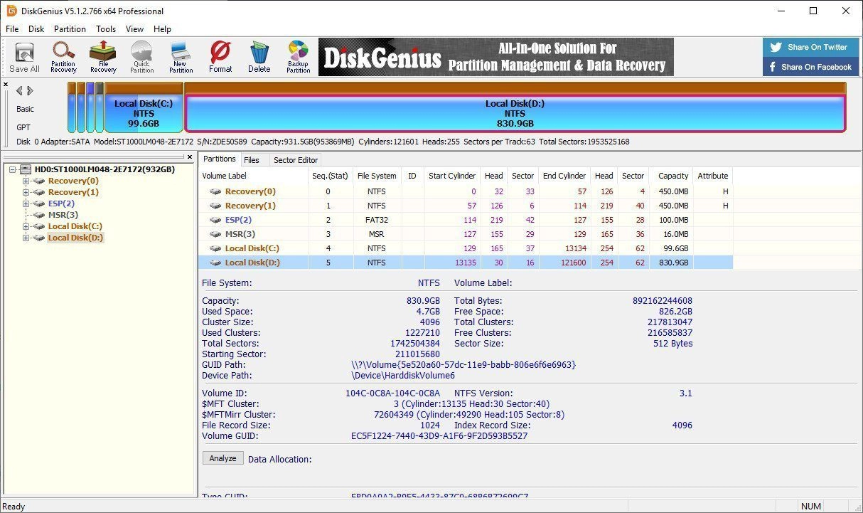 磁盘管理工具 DiskGenius Professional 6.0.1.1645 (x64) 多语言 WinPE
