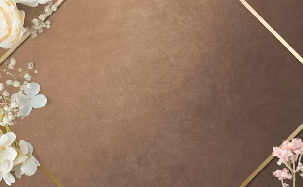 金色碎花菱形边框设计