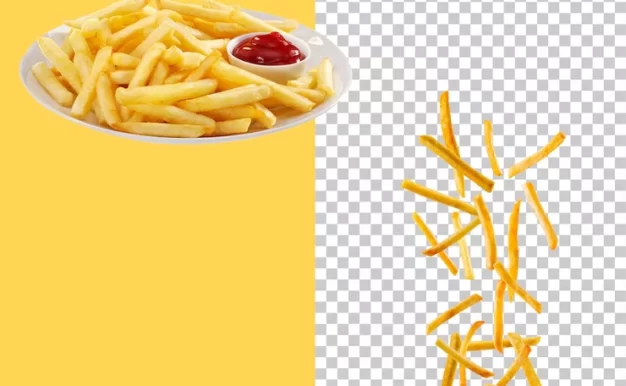 海报和横幅的新鲜薯条PSD