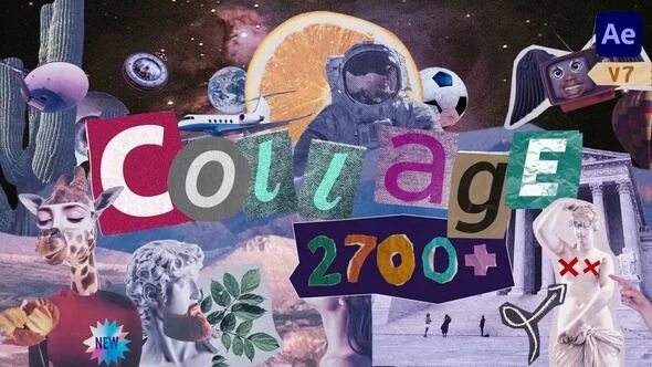 2700+素材拼贴包AE模版