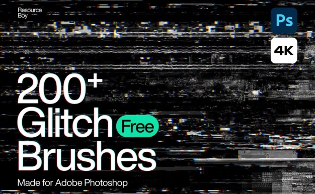 200 个故障 Photoshop 画笔