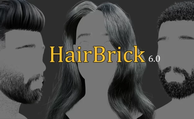 HairBrick 6.0头发曲线系统Blender插件