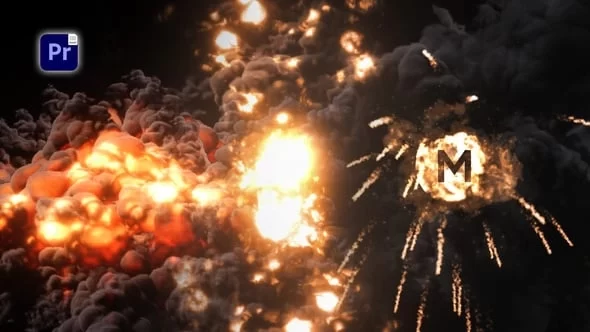 爆炸标志显示AE模板