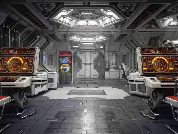 CGAxis-空间站内部场景3D模型下载