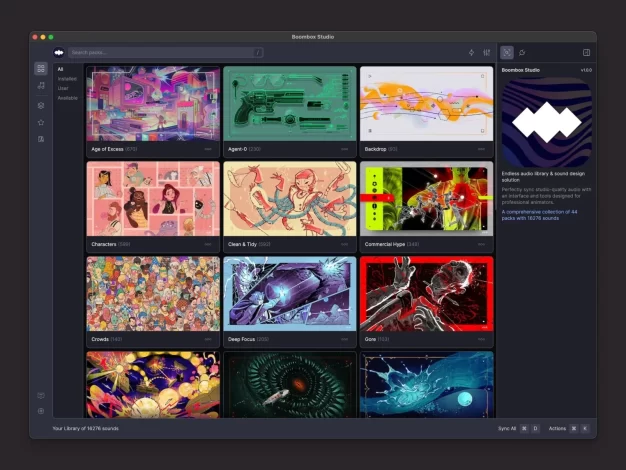 完整的非线性视觉声音设计工作室和音频库 Mt. Mograph Boombox v27