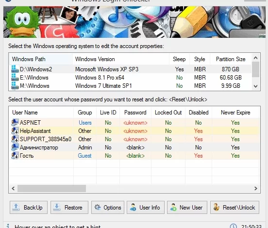 解锁 Windows 帐户的专业解决方案:Windows Login Unlocker Pro 2.1 (x64) Multilingual WinPE